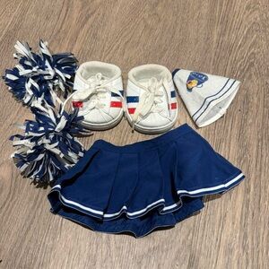 Build a bear Navy and White  Cheerleader Set